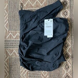 ZARA One Shoulder Join Life Rouched Top Size XS NWT